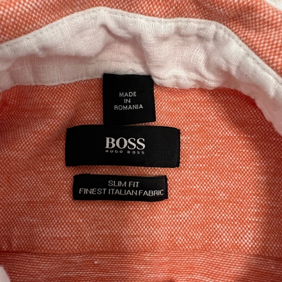 Hugo Boss Marled Orange Slim Fit Polo Shirt - Picture 4 of 8